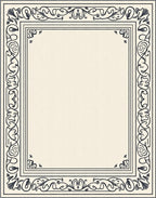 Classic Ivory Black Scroll Border Rug
