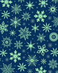 Light Green Snowflake Winter Navy Rug