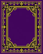 Regal Gold Purple Ornate Scroll Rug