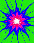 Vibrant Starburst Radiant Abstract Rug