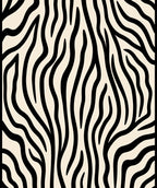 Bold Black Cream Animal Print Rug