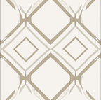Geometric Diamond Beige Abstract Rug