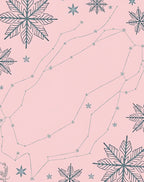 Pink Snowflake Constellation Medley Rug