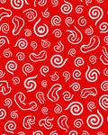 Bold Red Swirl Organic Field Rug