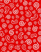 Bold Red Swirl Organic Field Rug