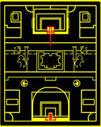 Graphic Basketball Court Yellow Black Rug