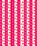 Pink White Striped Abstract Swirl Rug