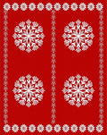 Holiday Snowflakes Border Rug