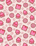 Pink House Swirl Abstract Collage Rug