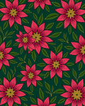 Bright Pink Floral Garden Art Rug