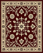Ornate Floral Scrollwork Area Accent Rug