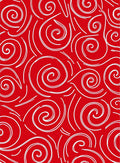 Crimson Swirls on Red Ground Rug