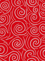 Crimson Swirls on Red Ground Rug