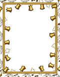 Golden Bells Festive Holiday Border Rug