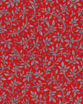 Red Blue Branch Berry Whimsical Rug