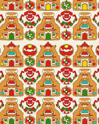 Gingerbread Houses Christmas Cookies Garland Rug