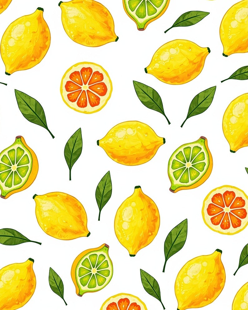 Sunny Yellow Citrus Fruit Grove Rug