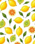 Sunny Yellow Citrus Fruit Grove Rug