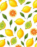 Sunny Yellow Citrus Fruit Grove Rug
