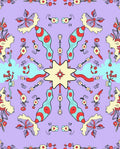 Whimsical Lavender Floral Abstract Rug