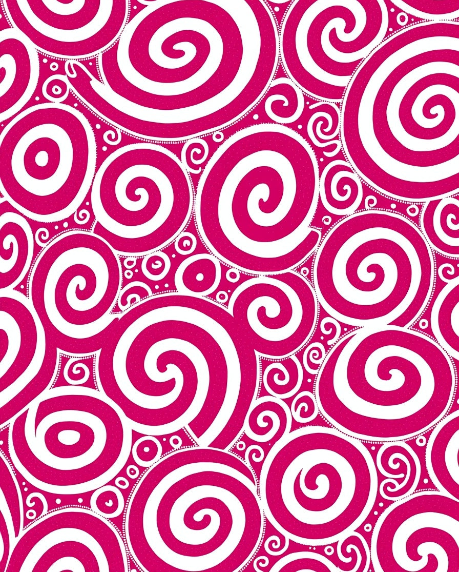 Vibrant Pink Swirl Medley Rug