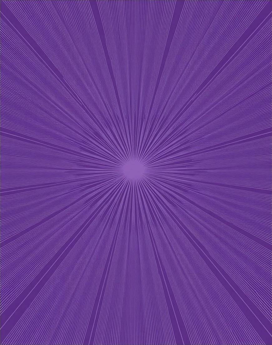 Radiating Purple Sunburst Rug