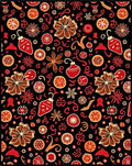 Spiced Orange Floral Ornaments Rug