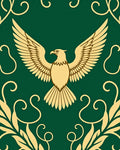 Golden Eagle Forest Scroll Rug