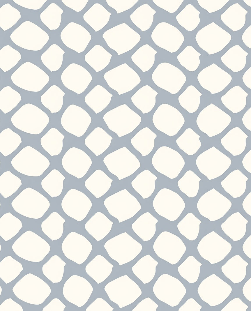 Soft Blue Organic Net Rug