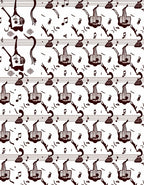 Vintage Musical Notes Guitar Silhouette Rug