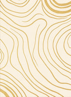 Cream Gold Wavy Lines Rug