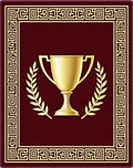 Gold Trophy Laurel Border Rug