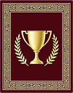 Gold Trophy Laurel Border Rug