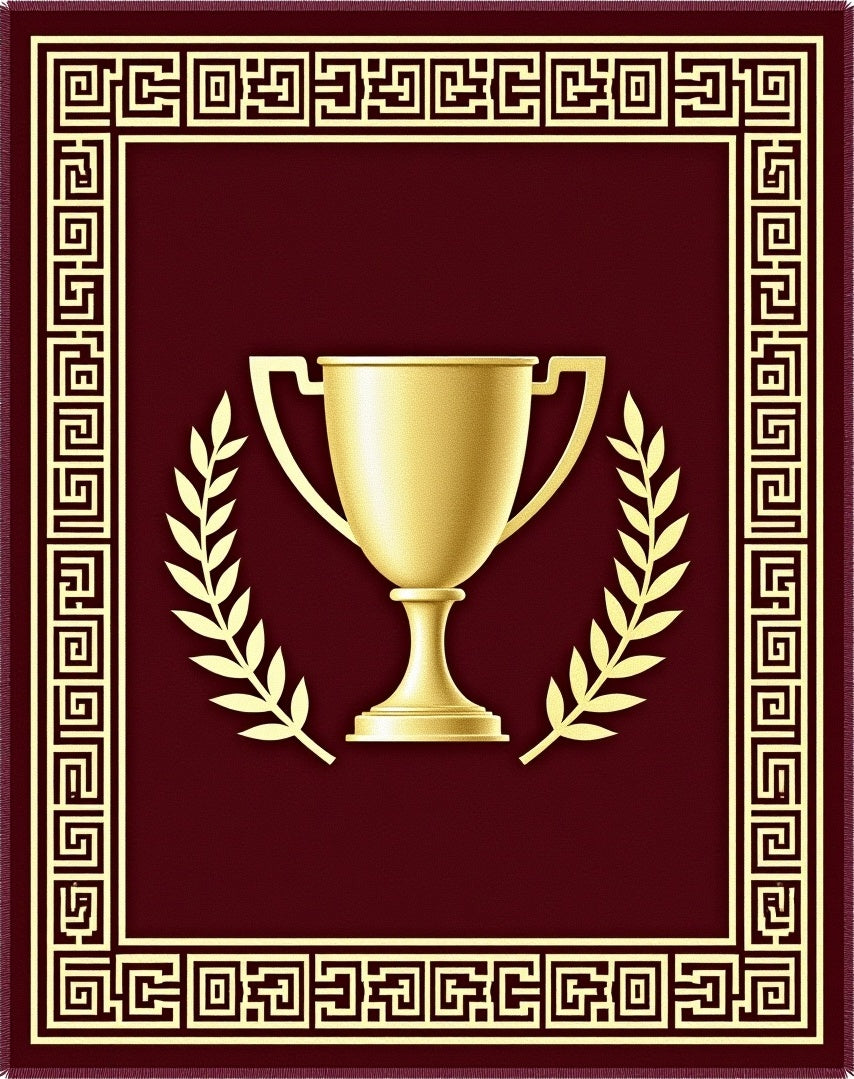 Gold Trophy Laurel Border Rug