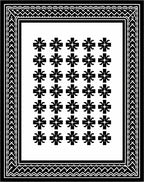 Monochrome Wide Border Starburst Rug
