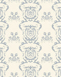 Light Blue Damask Scroll Ornament Rug