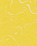 Golden Swirls Abstract Line Rug
