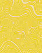 Golden Swirls Abstract Line Rug