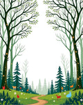 Enchanted Forest Woodland Path Rug