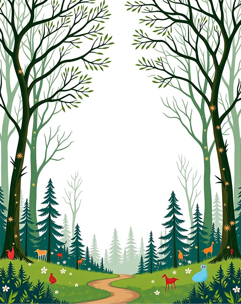 Enchanted Forest Woodland Path Rug