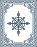 Classic Deep Blue Filigree Medallion Rug