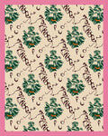 Green Tribal Face Cream Abstract Rug