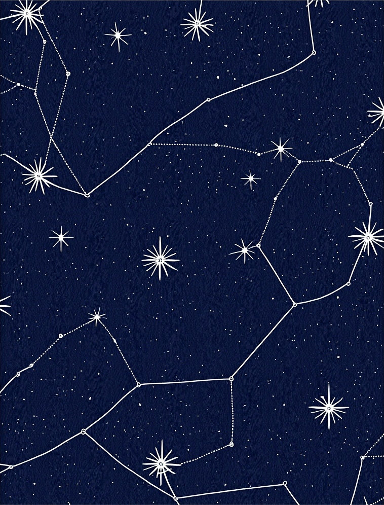 Deep Blue Constellation Night Sky Rug