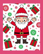 Merry Santa Claus Red Green Gifts Rug