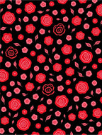 Red and Pink Floral Blossom Explosion Rug