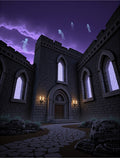 Haunted Castle Purple Sky Ghost Specter Rug