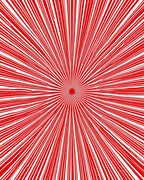 Crimson Burst radial lines Rug