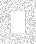 Ornate Swirling Gray Line Art Rug