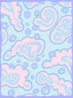 Pastel Swirls and Clouds Rug