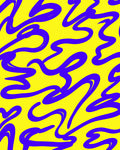 Vibrant Yellow Purple Swirl Rug